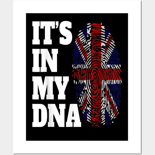 IT'S IN MY DNA British Flag England UK Britain Union Jack Wall Art by SmilArt